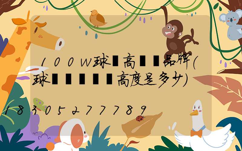 100w球場高桿燈品牌(球場燈桿標準高度是多少)