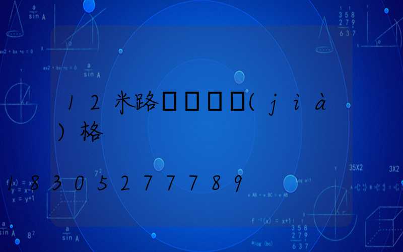 12米路燈燈桿價(jià)格