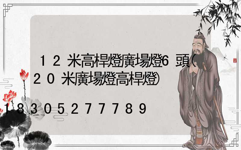 12米高桿燈廣場燈6頭(20米廣場燈高桿燈)