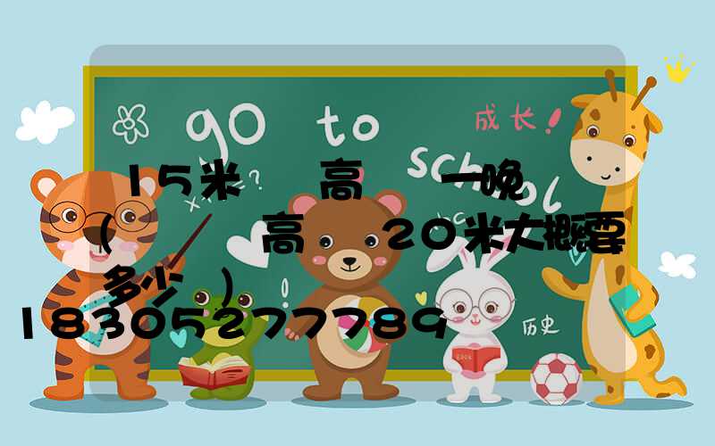 15米廣場高桿燈一晚電錢(廣場燈高桿燈20米大概要多少錢)