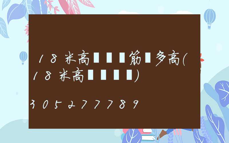 18米高桿燈鋼筋籠多高(18米高桿燈圖紙)