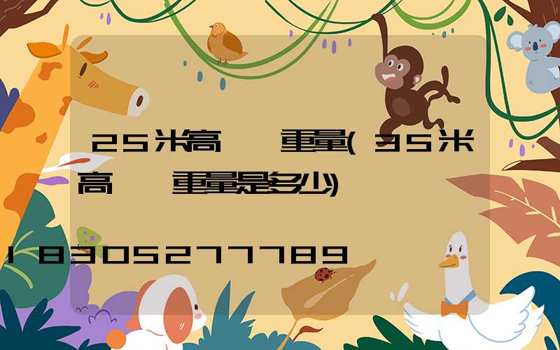 25米高桿燈重量(35米高桿燈重量是多少)