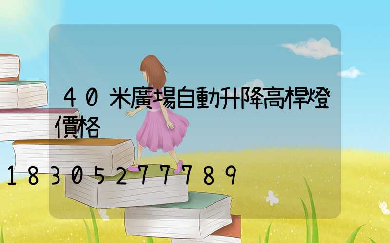 40米廣場自動升降高桿燈價格