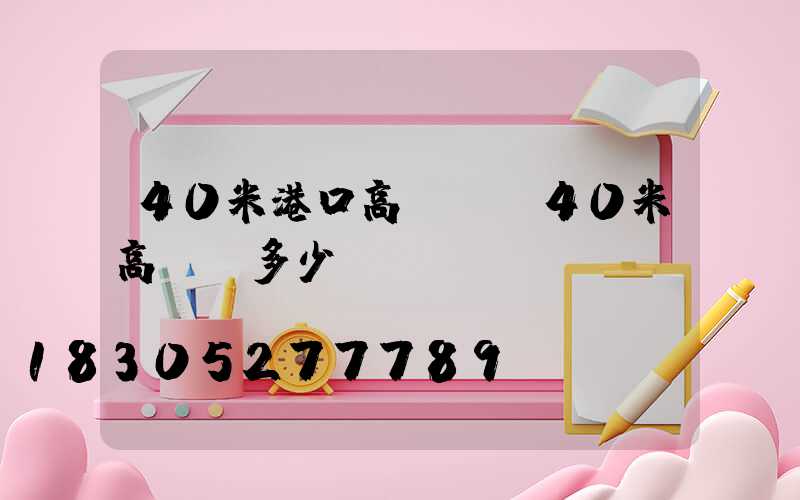 40米港口高桿燈(40米高桿燈多少錢)