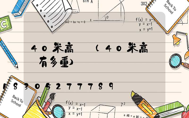 40米高桿燈(40米高桿燈有多重)