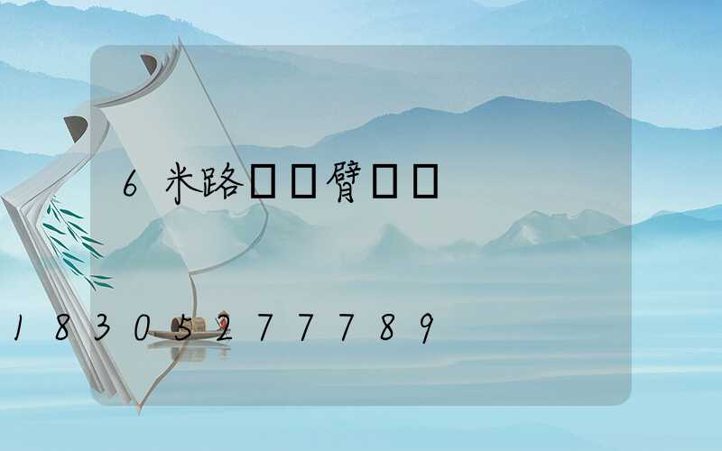 6米路燈單臂燈桿