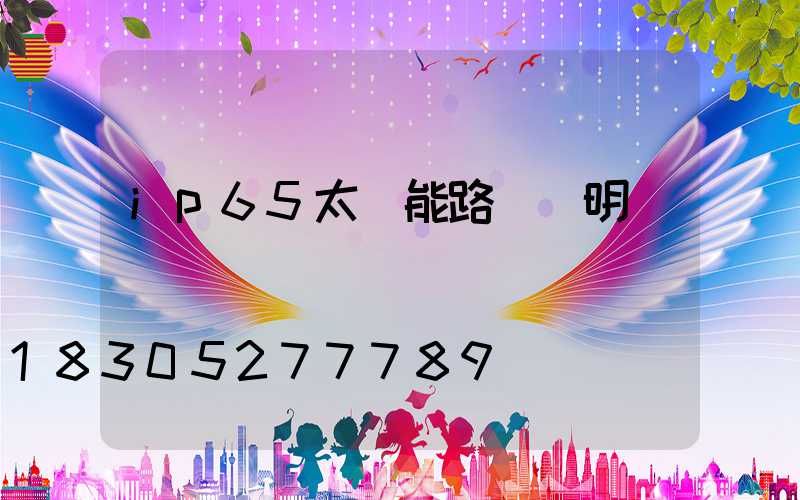 ip65太陽能路燈說明書