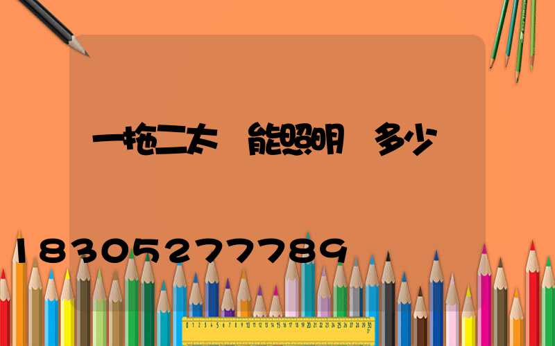 一拖二太陽能照明燈多少錢