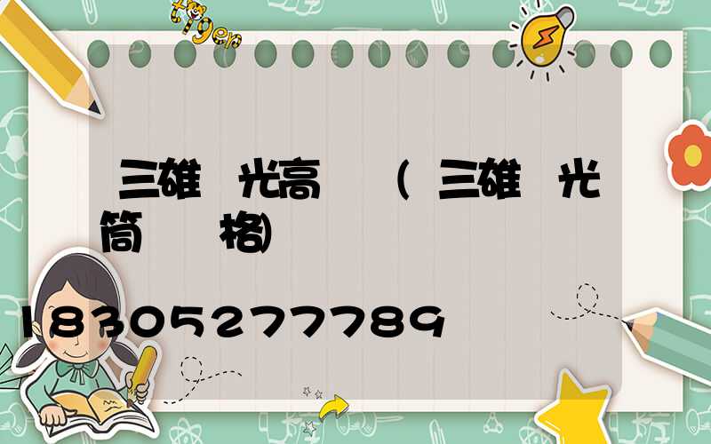 三雄極光高桿燈(三雄極光筒燈價格)