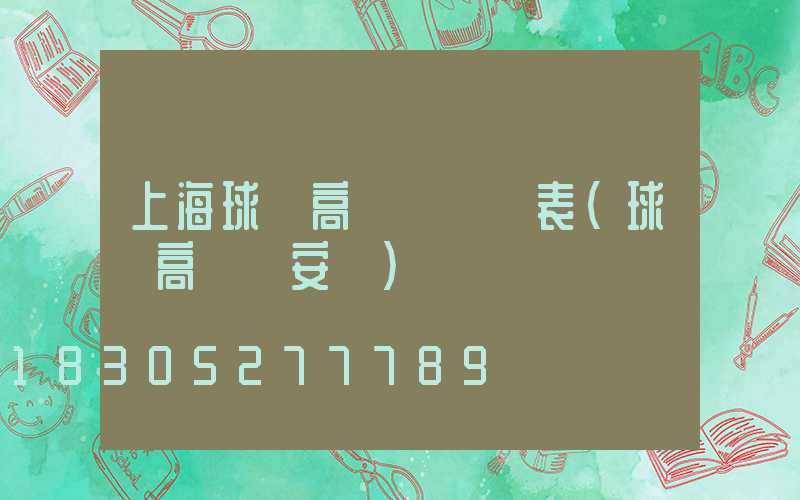 上海球場高桿燈報價表(球場高桿燈安裝)