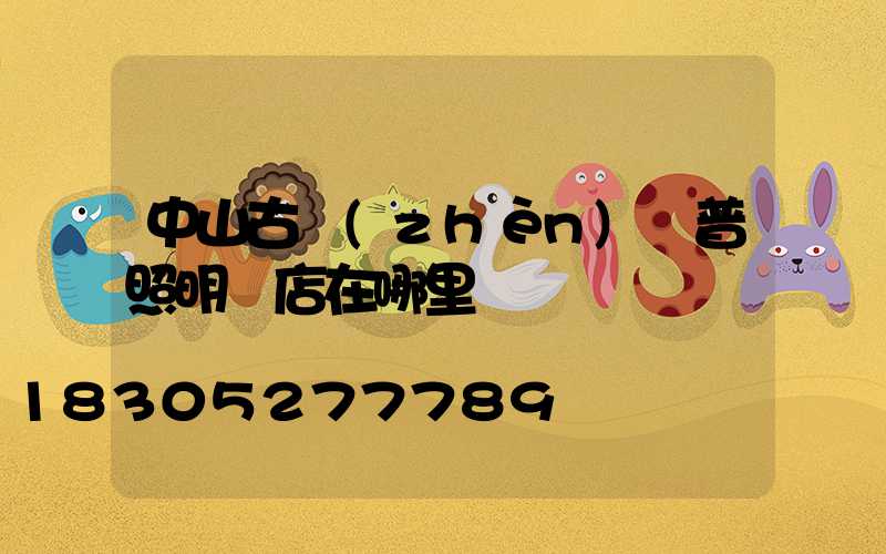 中山古鎮(zhèn)歐普照明門店在哪里