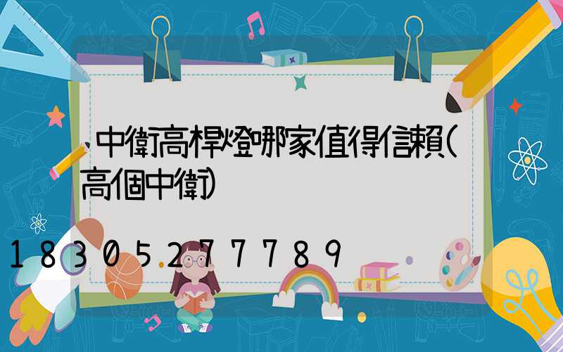 中衛高桿燈哪家值得信賴(高個中衛)