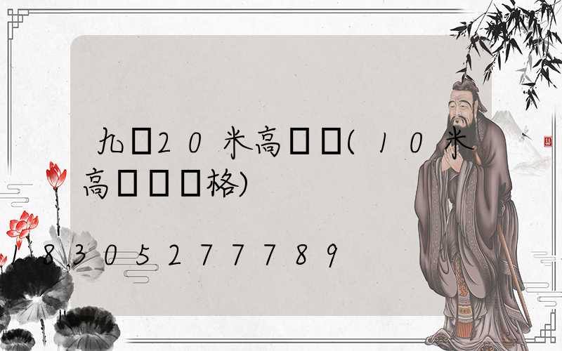 九臺20米高桿燈(10米高燈桿價格)