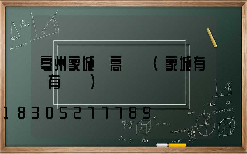 亳州蒙城縣高桿燈(蒙城有沒有燈會)