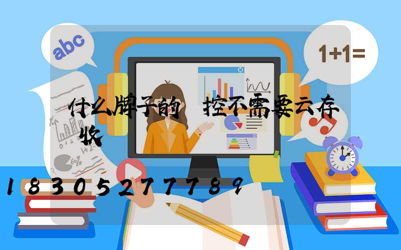 什么牌子的監控不需要云存儲收費