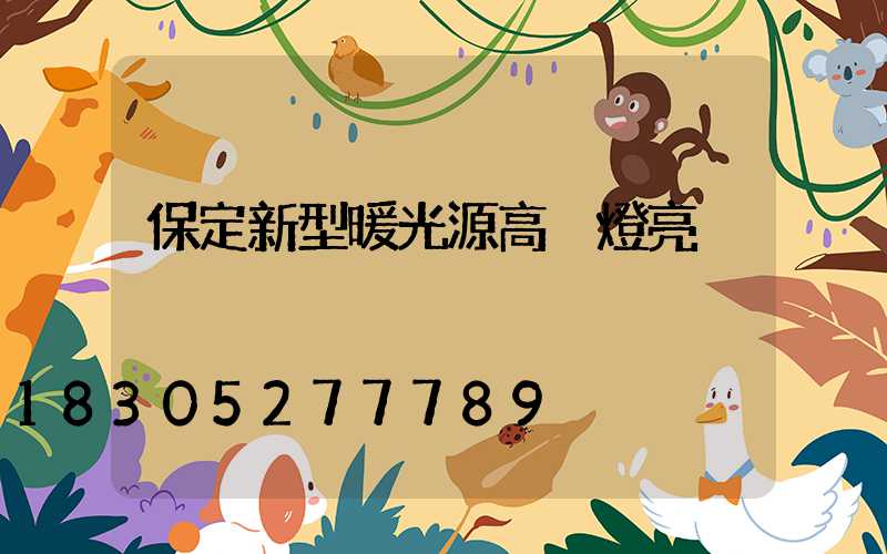 保定新型暖光源高桿燈亮