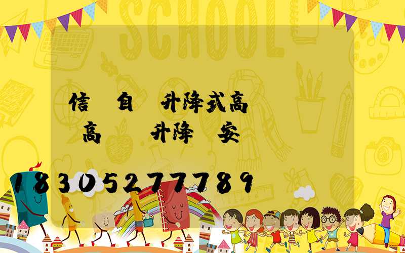 信陽自動升降式高桿燈報價(高桿燈升降機安裝視頻)