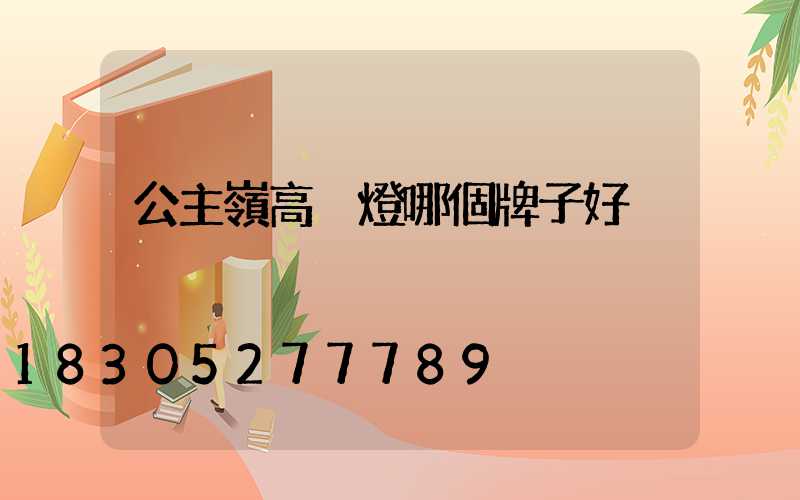 公主嶺高桿燈哪個牌子好