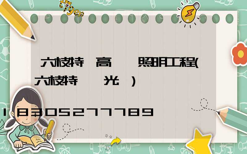 六枝特區高桿燈照明工程(六枝特區燈光節)