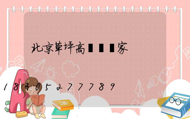 北京草坪高桿燈廠家