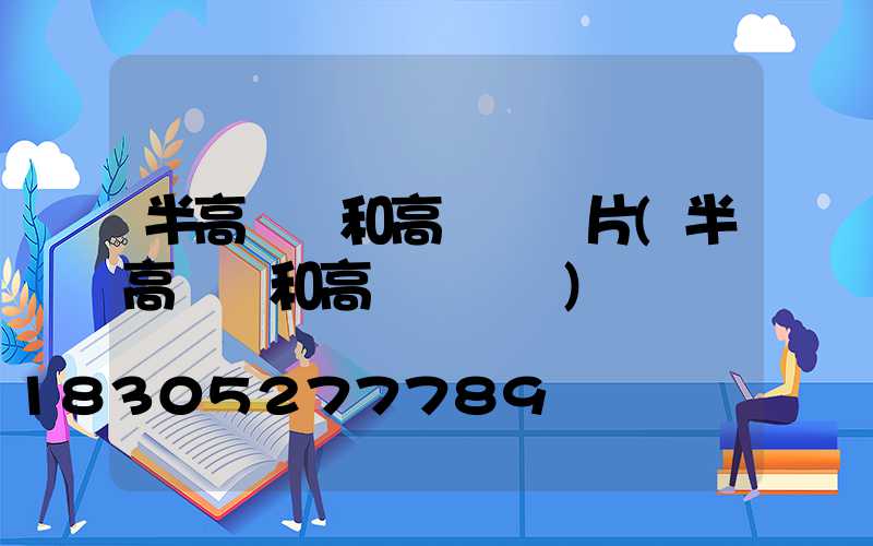 半高桿燈和高桿燈圖片(半高桿燈和高桿燈區別)