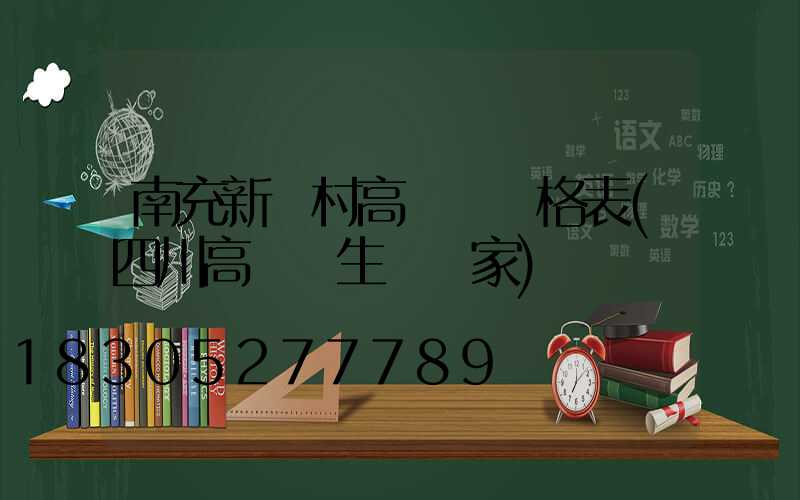 南充新農村高桿燈價格表(四川高桿燈生產廠家)