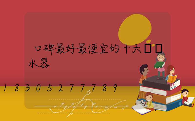 口碑最好最便宜的十大電熱水器