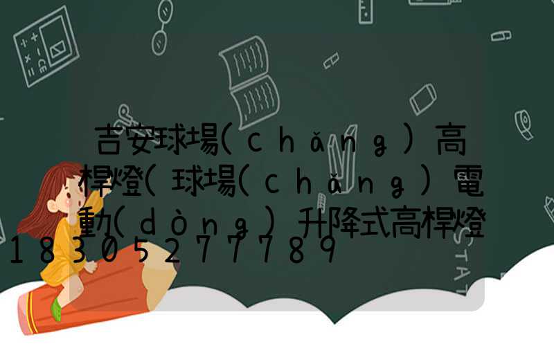 吉安球場(chǎng)高桿燈(球場(chǎng)電動(dòng)升降式高桿燈)