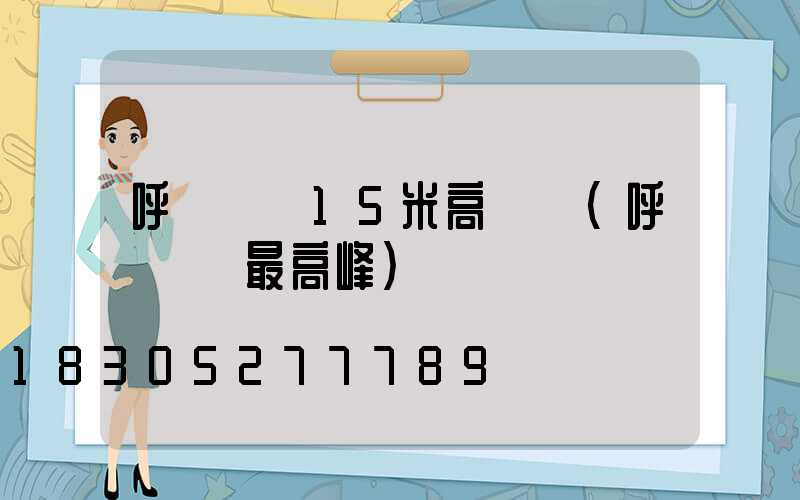 呼倫貝爾15米高桿燈(呼倫貝爾最高峰)