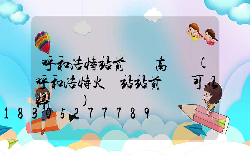 呼和浩特站前廣場高桿燈(呼和浩特火車站站前廣場可以停車嗎)