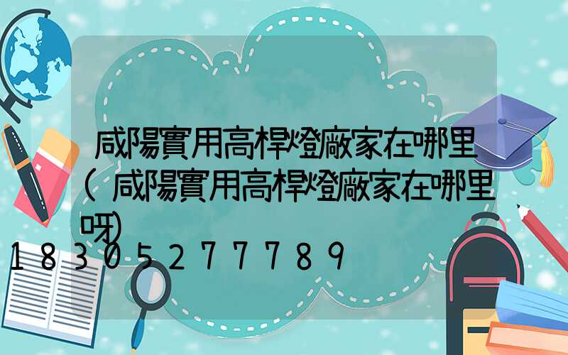 咸陽實用高桿燈廠家在哪里(咸陽實用高桿燈廠家在哪里呀)