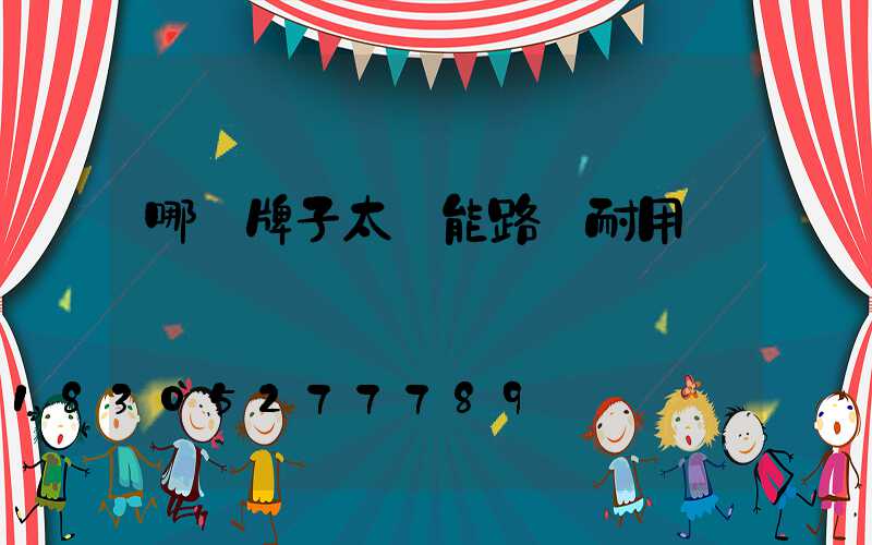 哪個牌子太陽能路燈耐用