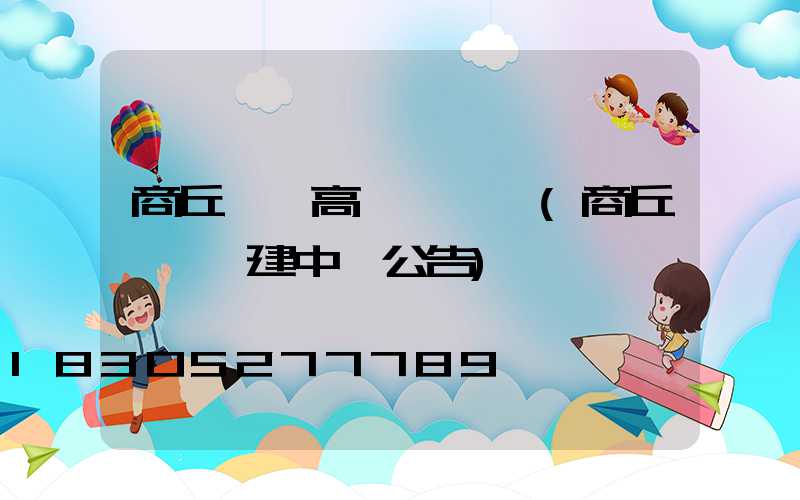 商丘機場高桿燈設計(商丘機場擴建中標公告)