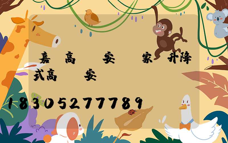 嘉興高桿燈安裝廠家(升降式高桿燈安裝視頻)