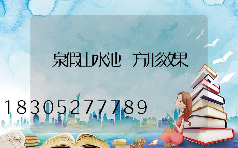 噴泉假山水池長方形效果圖