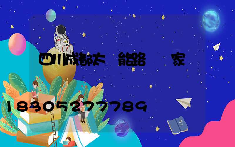 四川成都太陽能路燈廠家