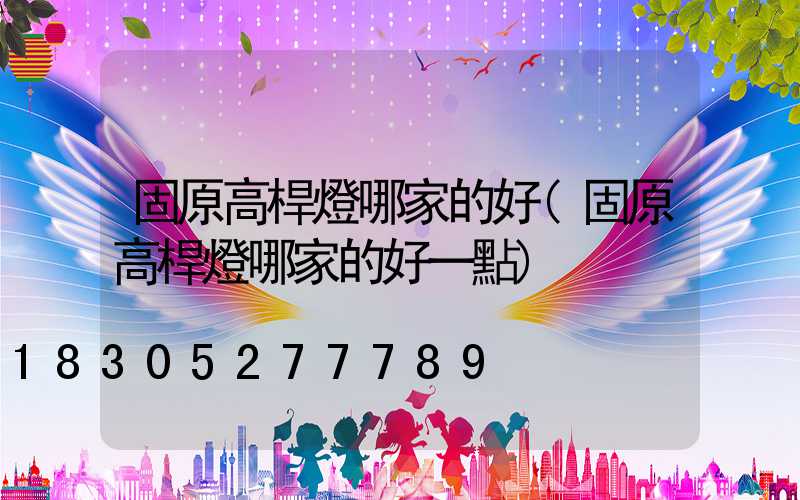 固原高桿燈哪家的好(固原高桿燈哪家的好一點)