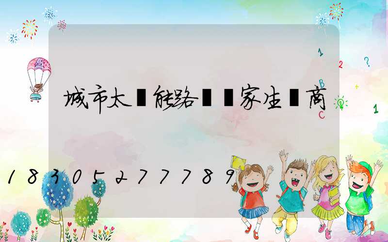 城市太陽能路燈廠家生產商