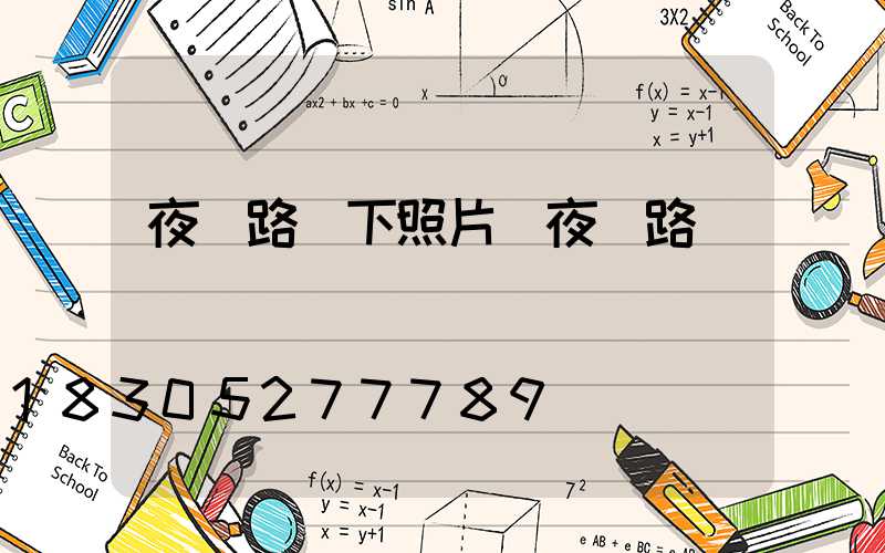 夜間路燈下照片(夜間路燈視頻)