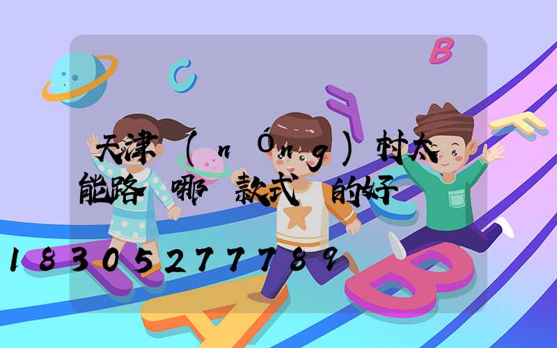 天津農(nóng)村太陽能路燈哪種款式賣的好