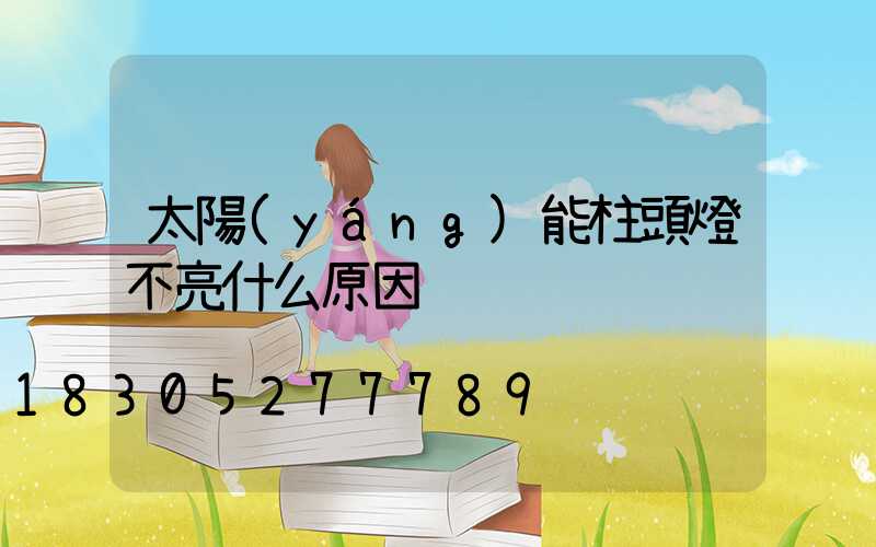 太陽(yáng)能柱頭燈不亮什么原因