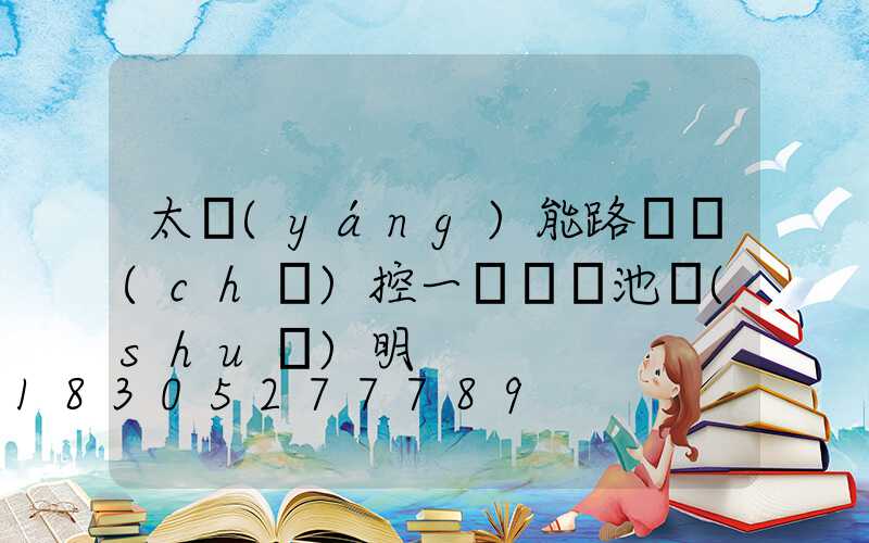 太陽(yáng)能路燈儲(chǔ)控一體鋰電池說(shuō)明