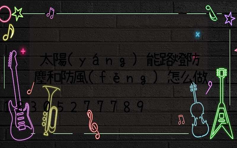 太陽(yáng)能路燈防塵和防風(fēng)怎么做