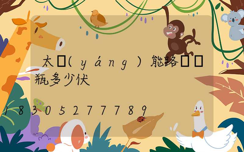 太陽(yáng)能路燈電瓶多少伏