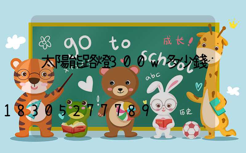 太陽能路燈300w多少錢