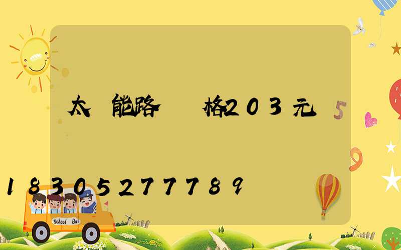 太陽能路燈價格203元