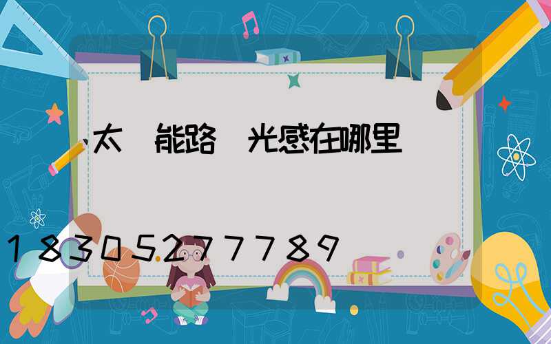 太陽能路燈光感在哪里