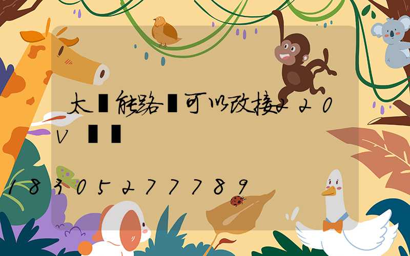 太陽能路燈可以改接220v電嗎