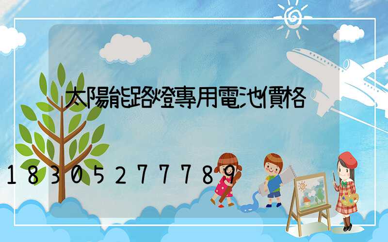 太陽能路燈專用電池價格
