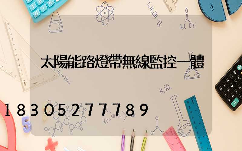 太陽能路燈帶無線監控一體